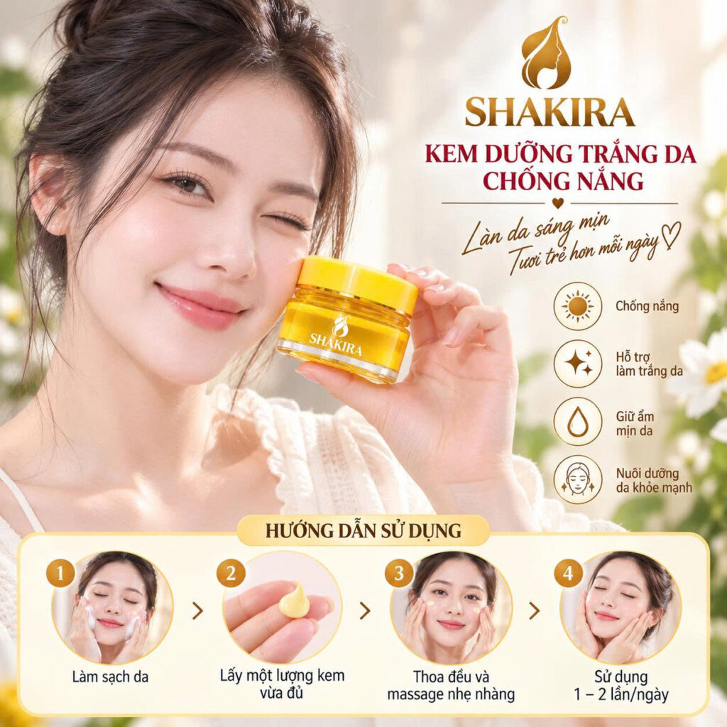 Kem dưỡng trắng da mặt chống nắng 10g SHAKIRA
